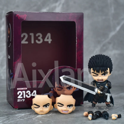 Aixlan #2134 Guts Figure 10cm Q Version Swordsman Warrior PVC Action Figure Amine Birthday Gift Collectible Figurine