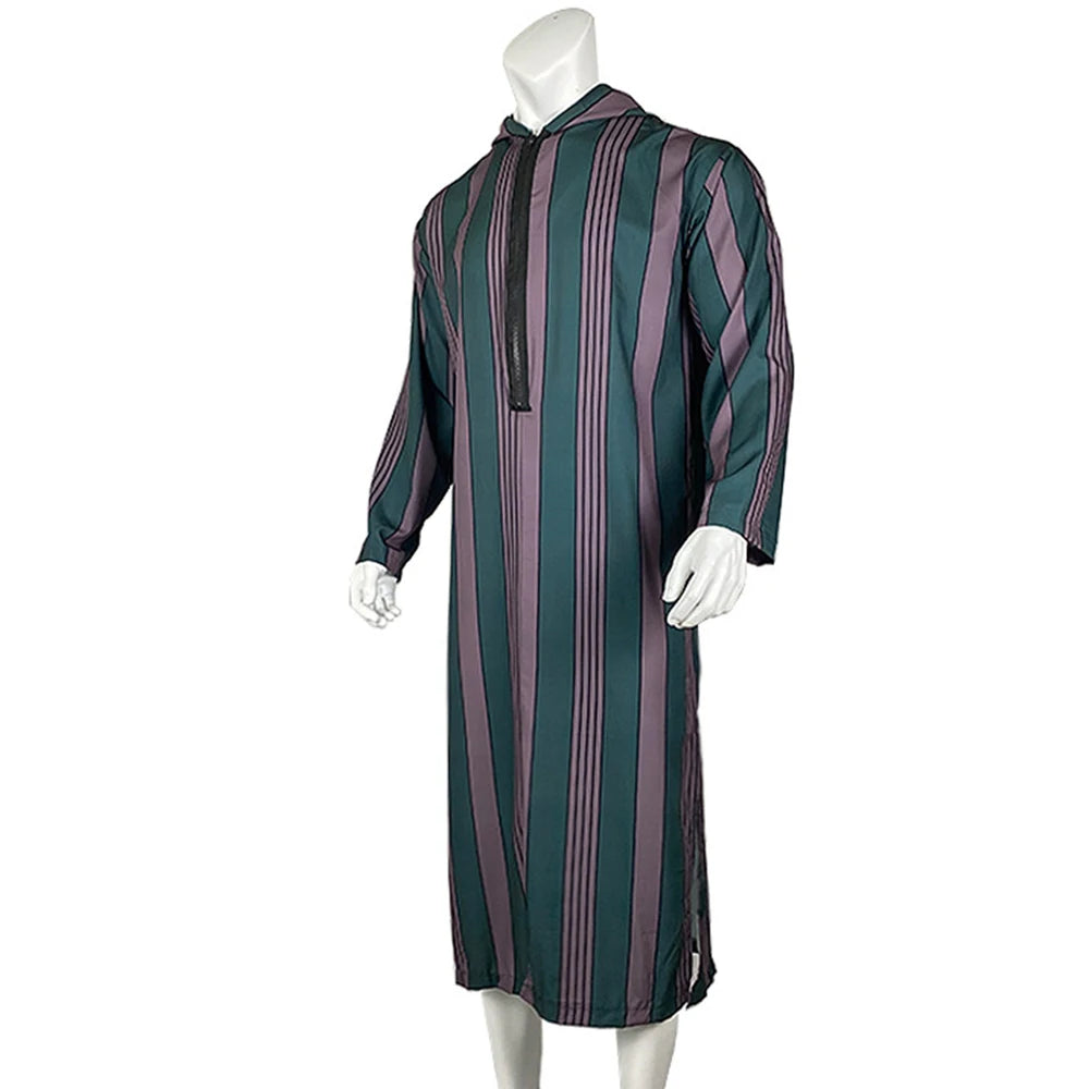 Traditional Muslim Men's Clothing Eid Middle East Jubba Thobe Robes Men hoodies Arab Kaftan Abaya Dubai Turkey Islamic Clothing