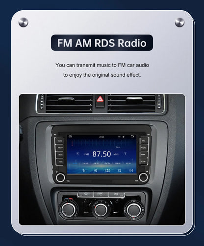 Road Top 7" HD Car Radio Wireless CarPlay Android Auto Stereo Audio For Volkswagen/Seat/Skoda/Passat/Golf/Polo Player