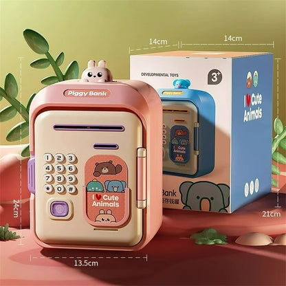 Electronic Piggy Bank Children's Cash Box Password Safe Smart Fingerprint Piggy Bank Automatic Banking Children's Gift Money Box