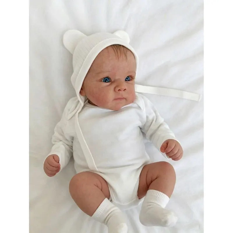 45cm Reborn Baby Doll Bettie Lifelike Soft Touch 3D Skin Hand-drawing Visible Cute Girl Doll