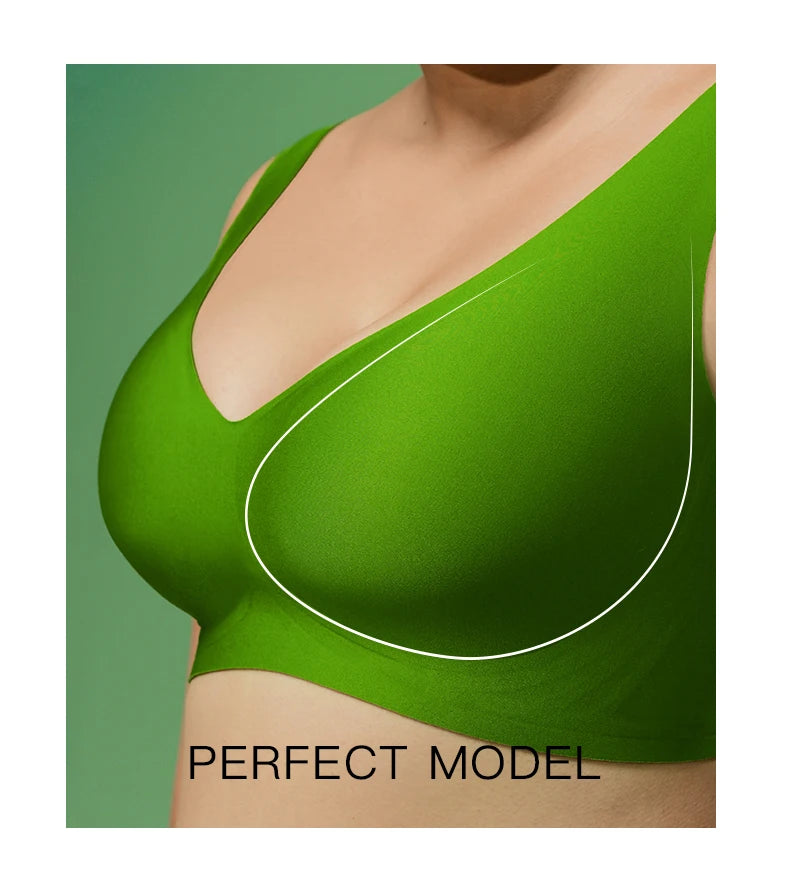 SUJIIN Plus Size Seamless Bra Sets for Women 2025 Push Up Wireless Minimizer Bras Lady Anti-sagging Bralettes for Large Breasts