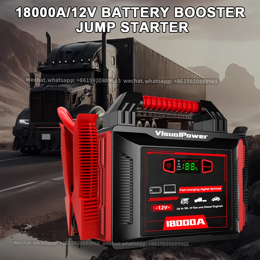 Start All Semi Trucks PD65W 18000 Heavy Duty Jump Starter Battery Starter Booster /bus Caravan Heavy Duty Jump Pack