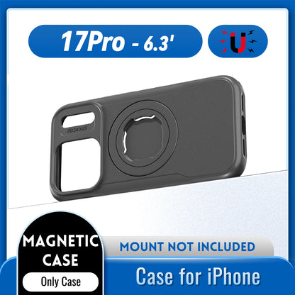Quad-style Motocycle/Bike Magnetic Shockproof Case For iPhone 17 16 15 14 ProMax Charging Protective Cover with Lock-in Design
