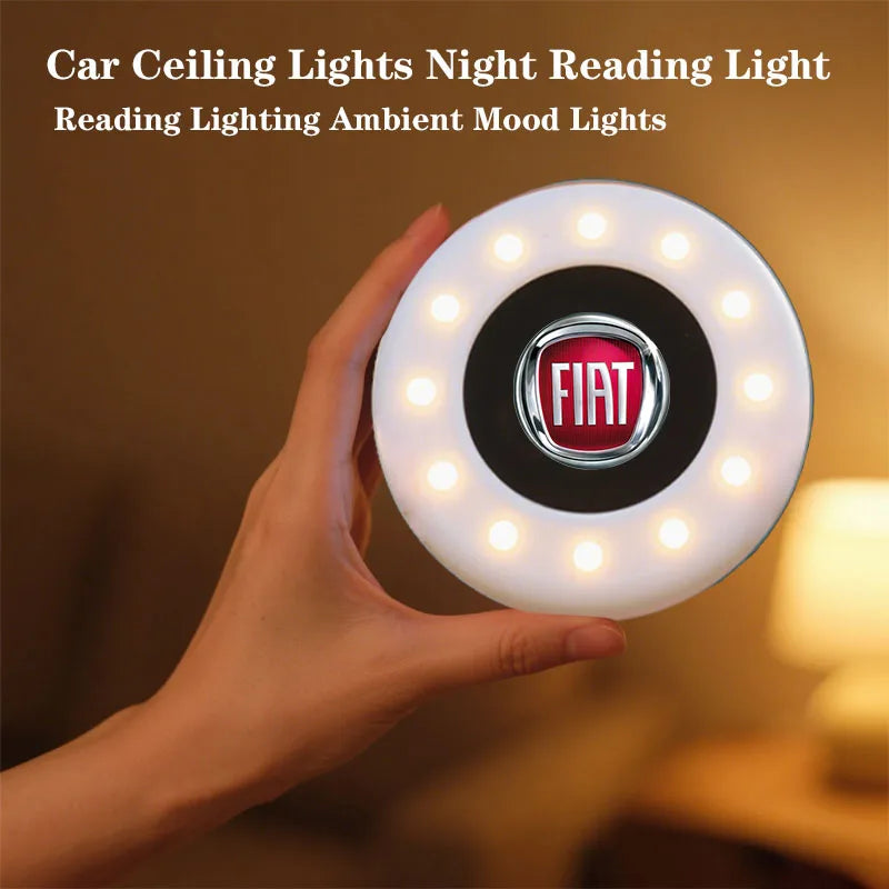 LED Touch Light Reading Lamp Magnet Base Car Ceiling Light Ambient Light For FIAT 500 500E 500L 500C 500S 500X Car Accessories