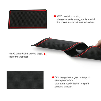 LFOTPP Door Groove Mat for Hyundai Tucson NX4 2025 2026 Car Anti-slip Rubber Gate Slot Pad Car Hyundai Tucson 2025 Accessories