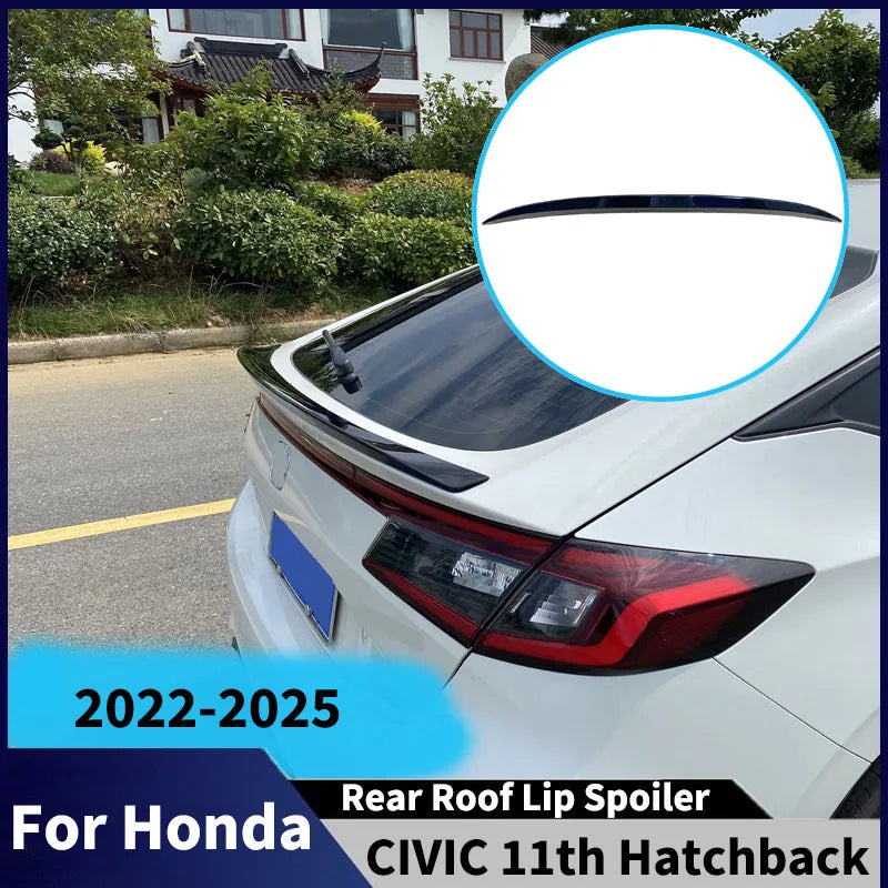 Car Rear Trunk Spoiler Wing Lip for Honda CIVIC 11th Hatchback 2022-2025 Rear Roof Wings Diffuser Splitter Body kits Tuning