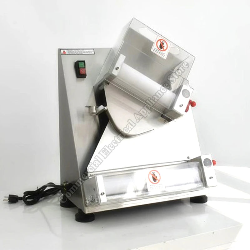 Electric Pizza Forming Machine Commercial Stainless Steel Bakery Bread Dough Former Roller Sheet Pressing Cake Maker