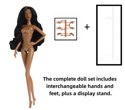 1/6 Scale Supermodel Female Body with 14 Joints Includes Multiple Wig Options And Extra Head for Collectible Figures