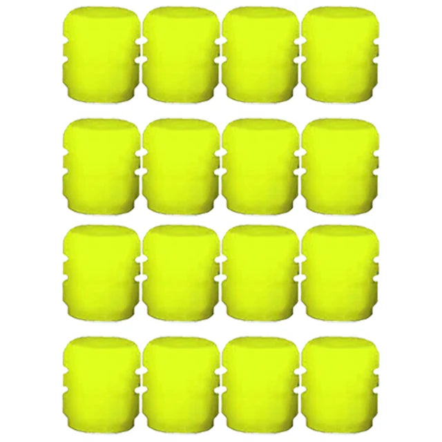 20Pcs Luminous Tire Valve Caps Car Fluorescent Tyre Valve Stem Caps Cover Night Glowing Bike Motorcycle Car Wheel Decoration