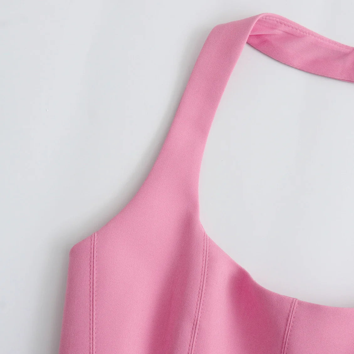 BSAY Women Fashion Summer White Halter Backless O-neck Comfortable Sling Crop Top Chic Female Sexy Streetwear Vest Mujer