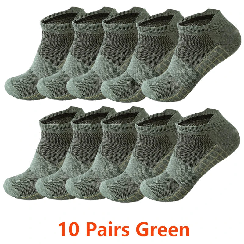 10/20 Pairs Ankle Socks Men Women Breathable Mesh Cotton Socks Running Sports Solid Color Boat Socks Couple Student Ear thletic