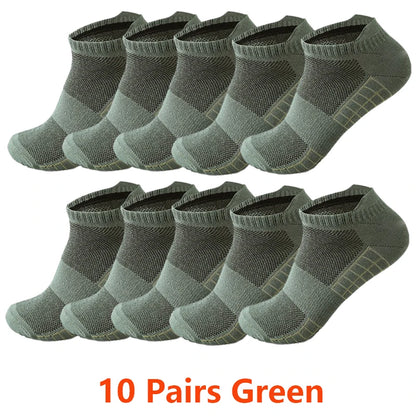 10/20 Pairs Ankle Socks Men Women Breathable Mesh Cotton Socks Running Sports Solid Color Boat Socks Couple Student Ear thletic