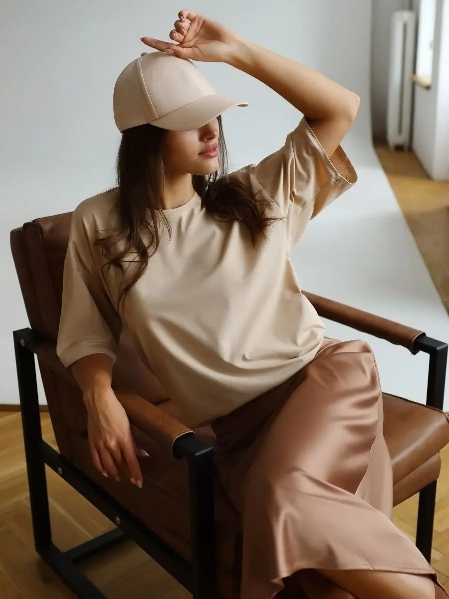 Bornladies 2025 Women's Summer 100% Cotton T-shirt Bottoming Basic Fashionable Solid Lady Short Sleeve Loose Tops Shirts