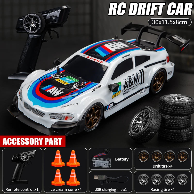 1: 16 Four-Wheel Drive Remote Control Car Simulation Headlight Variable Speed Drift Racing Car Children's Electric Toy Car Model