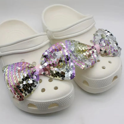 New 2PCS Winter Bow Shoe Charms Durable Fashion Accessories for Women'S Shoes Diy Decorative Y2K Footwear Accessories Xmas Gifts