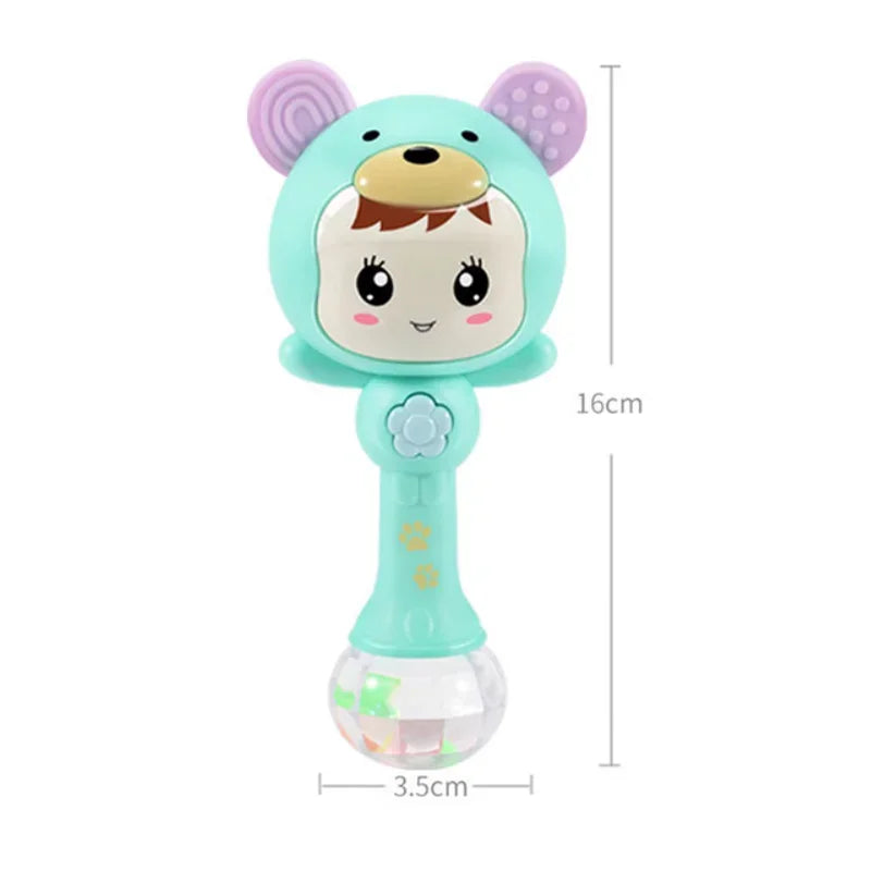 Light baby sound rattle changes with rhythm LED luminous hand rattle music sand hammer baby toy