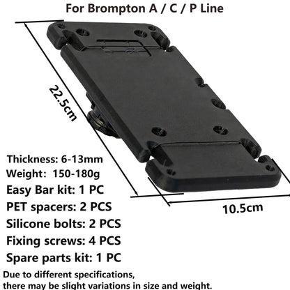 DJCRAWLER Adjustable Camping Table for Brompton A C P Line, Folding Storage Shelf Travel & Outdoor Cycling Accessory