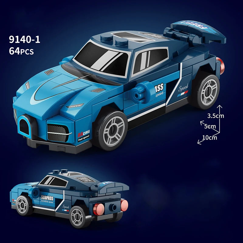 City Technique Speed Racing Car old Classic Sport Model Building Brick Super Racer Great Rally Vehicles Block Christmas gift Toy