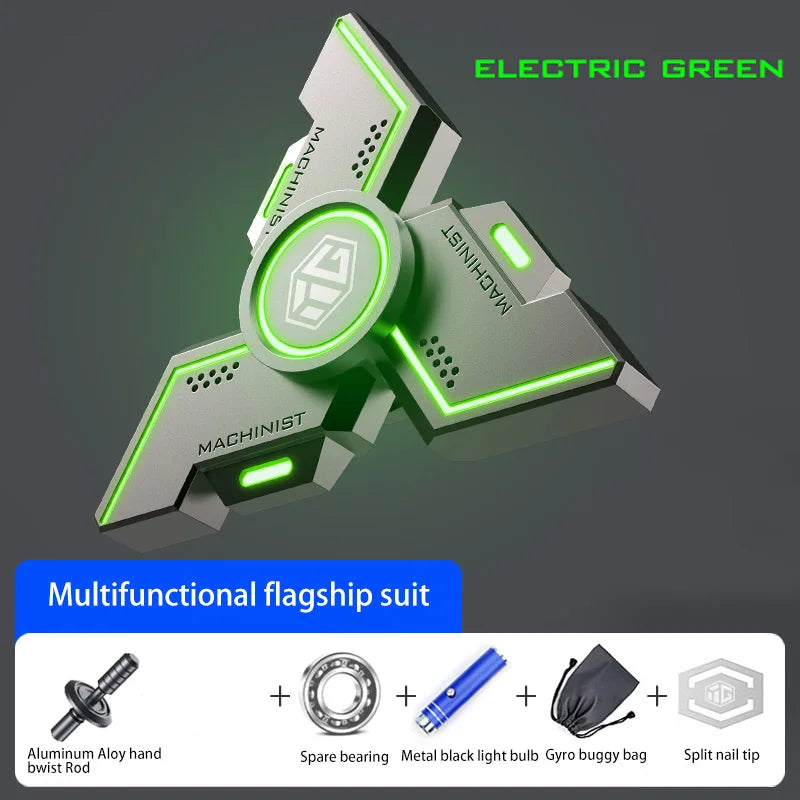 User Stress Anxiety ADHD Relief Figets Toy Fidget Spinner Metal Alloy Gyro Luminous Hand Stress Relief Toy Boy Adults Gifts