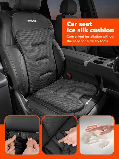 Car Seat Cover Ice Silk Backrest Cushion Rearseat Protector Mat For Toyota RAV4 20 30 XA30 2007 2009 2010 2011 2012 2013 2006