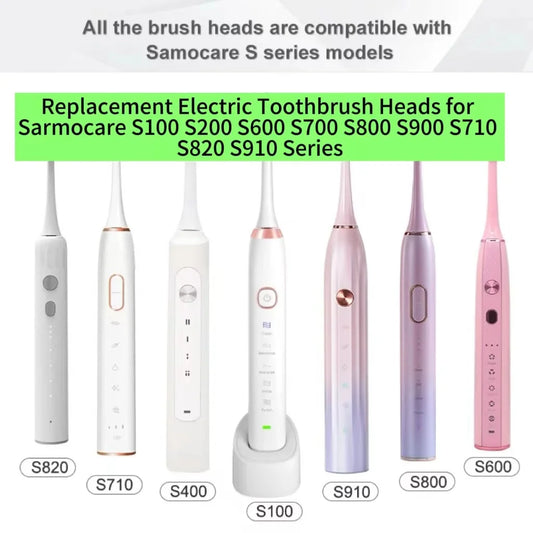 Replacement Toothbrush Heads for Sarmocare S100 S200 S600 S700 S800 S900 S710 S820 S910 Electric Toothbrush for Hyundai X100
