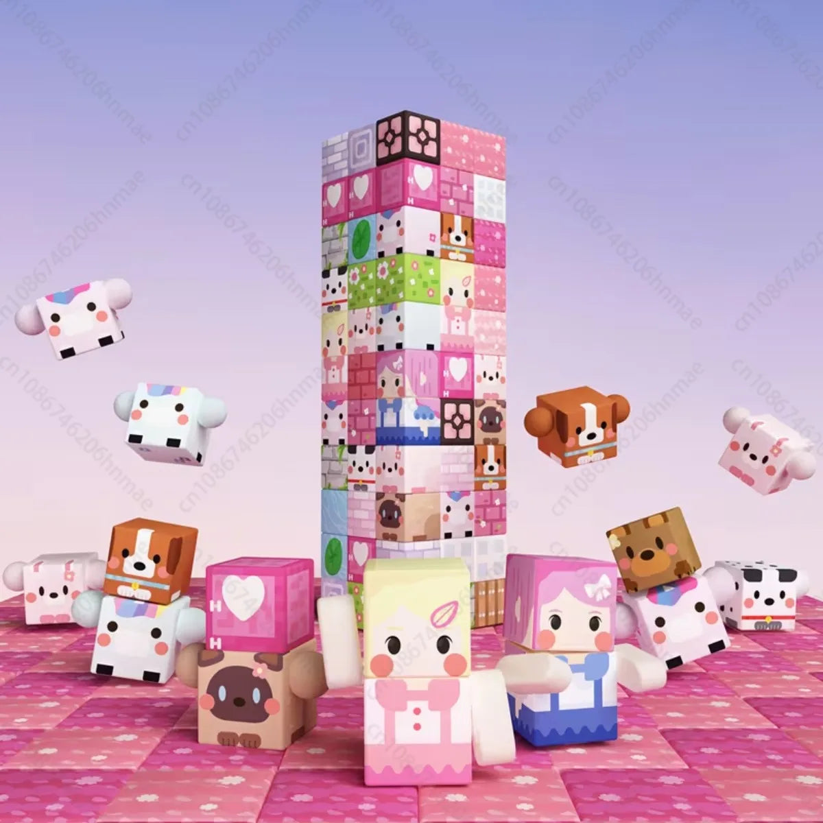 Magnetic Building Blocks Mine World Magnetic Pink Blossom Castle Brick Cube Toys Set STEM Sensory 2026 Gift for 3+ Boy Girl Kid