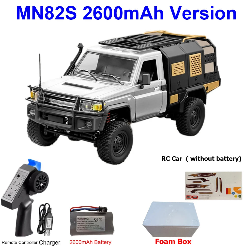 MN82S MN82 MN82PRO RC Car 1/12 4WD 2.4G Remote Control Car Climbing Off-road RC Crawler LED Light Truck RC Toys As Kids Gift