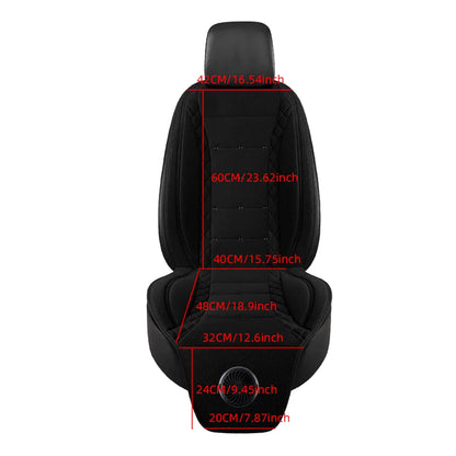 USB Summer Cooling Car Seat Cushion With Fan Front Seat Cooled Seat Cover Black Ventilated Breathable Seat Cover 3-Speed Setting