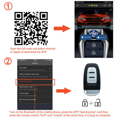 Universal Car Alarm Keyless Entry System Smart APP Start Stop System for Cars Auto Ignition Button with Remote Starter Start Kit