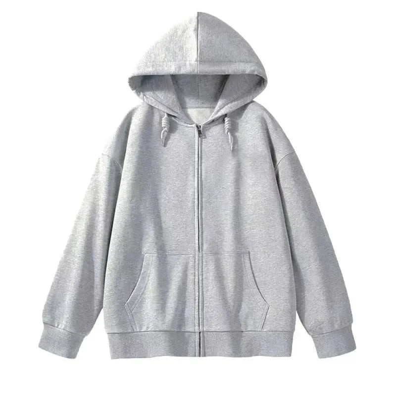 Korean Lazy Style Women's Thickened Fleece Sports Suit Two-Piece Set Casual Wide Leg Pants Hoodie Autumn Winter Fashion