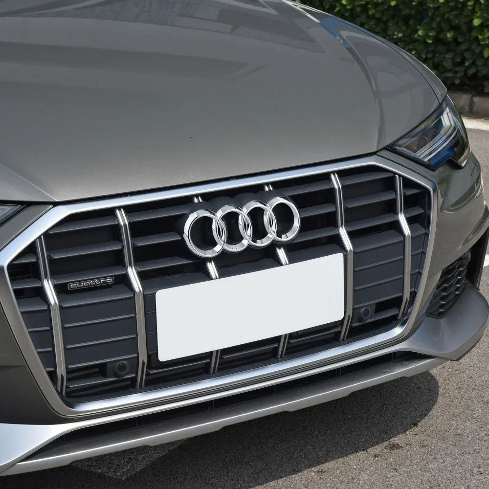 Black Silver ABS 4 Ring Car Hood Bonnet Front Grill Trunk Rear Emblem Logo Badge Sticker For Audi A3 A4 A5 A6 A7 TT Q2 Q3 Q5 Q8
