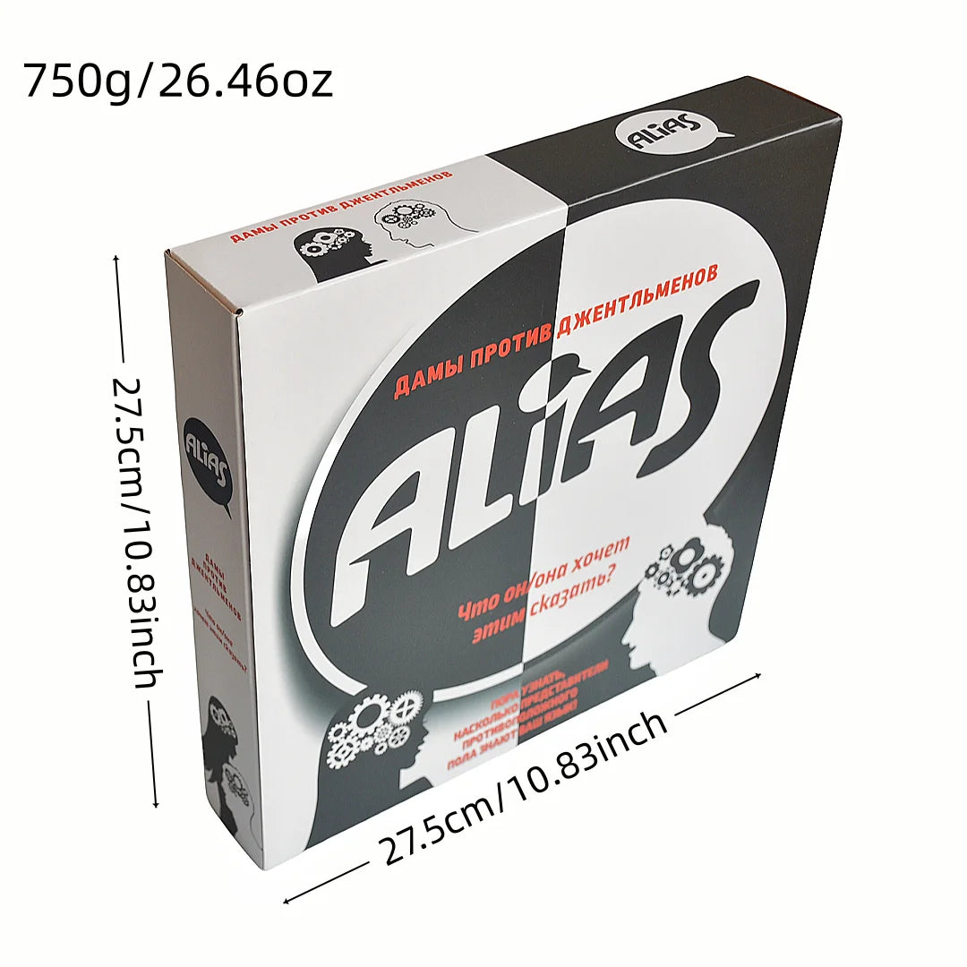 Alias Game / Checkers Vs. Gentlemen Board Game, New Version, Board Game, Interactive Table Game, Card Game, Suitable for Parties, Holiday Gifts Category: Board Games