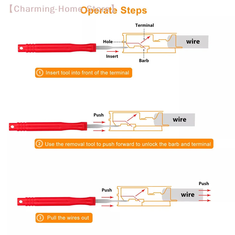 【M】21Pcs Terminal Removal Key Tool, Terminal Pin Extractor Puller Repair Remover Key Tool For Car