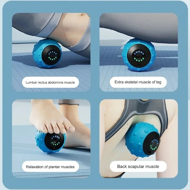 Multi-function Electric Vibrating Massage Ball 5 Speed Deep Tissue Massager for Myofascial Release Sport Vibrating Massage Ball