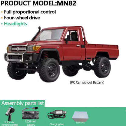 MN82S MN82 MN82PRO RC Car 1/12 4WD 2.4G Remote Control Car Climbing Off-road RC Crawler LED Light Truck RC Toys As Kids Gift
