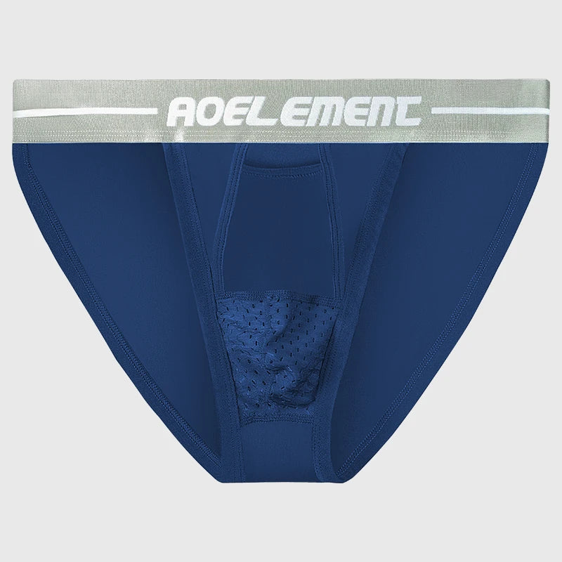 4PCSGun-bullet split underpants, venous men's triangle pants, breathable U-shaped protruding