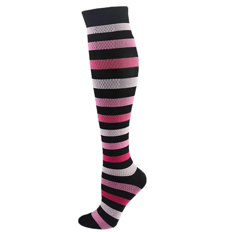 58 Styles Compression Socks 30 Mmhg Heart Star Stripe Socks New Unisex Golfs Tube Thigh Men Outdoor Long Pressure Stockings