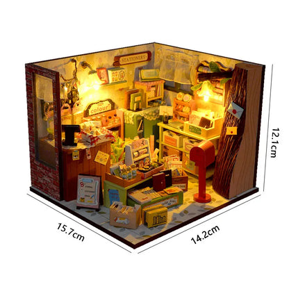 DIY Dollhouse Kit With Furniture Wooden Miniature House Model 3D Puzzle Handmade Assembly Toy Creative Home Decor Birthday Gifts