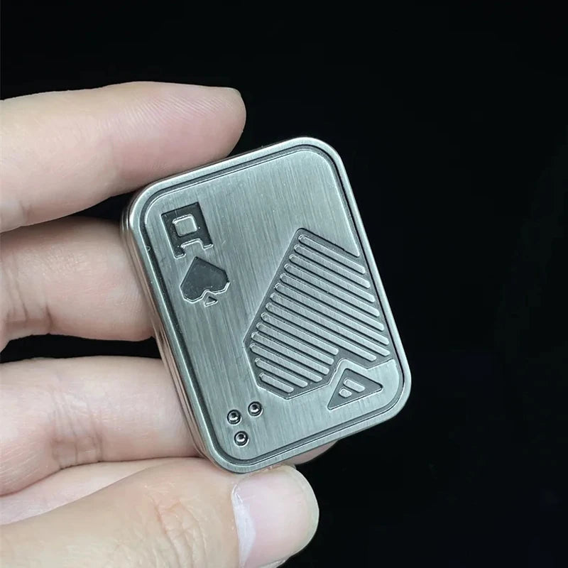 Poker EDC Fidget Slider Metal Push Card Adults Anxiety And Stress Relief Decompression Toy Juguetes Antiestres Ansiedad