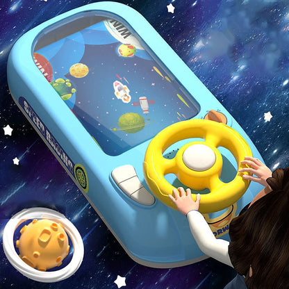 Children's Steering Wheel Driving Toys Vehicle Electronic Simulation Racing Adventure Game Kid Toys Cool Interactive Xmas Gifts