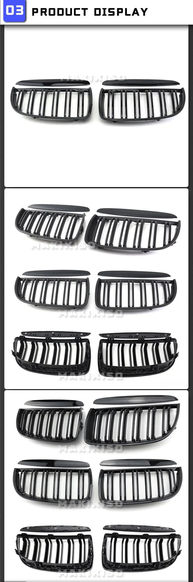 Car Front Bumper Grille Black Grille Abs Fit For Bmw 3 Series E90 E91 2005 2006 2007 2008