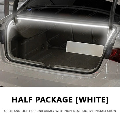 For Audi sedan series A3 A4 A6 A7 A8 trunk light modification light Atmosphere lights White warm white Rear Trunk LED Light Bar