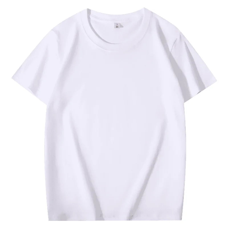 100% Cotton T-shirt Custom Logo Print Image Men and Women Clothes Diy Enterprise Embroidery Team Culture Short Sleeved Tops