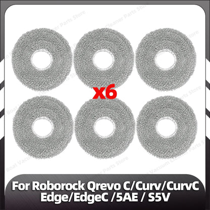 Fit for Roborock Qrevo C/Curv/CurvC/CurvC PRO/Edge/EdgeC/5AE/S5V/S5X/5AI/5XC Main Side Brush HEPA Filter Mop Pad Dust Bag Parts