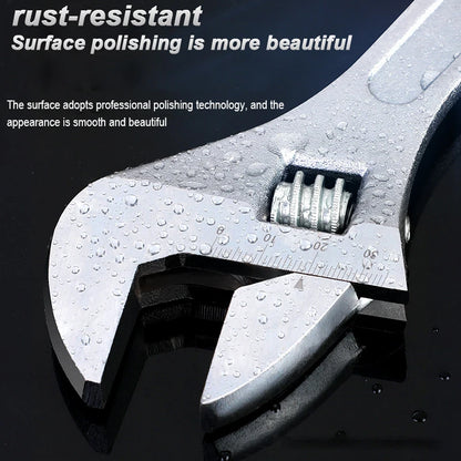 Adjustable Wrench Universal Spanner Clamp Large Openin Long Handle Repair Tools Steel Mechanical Workshop Hand Repair Tools