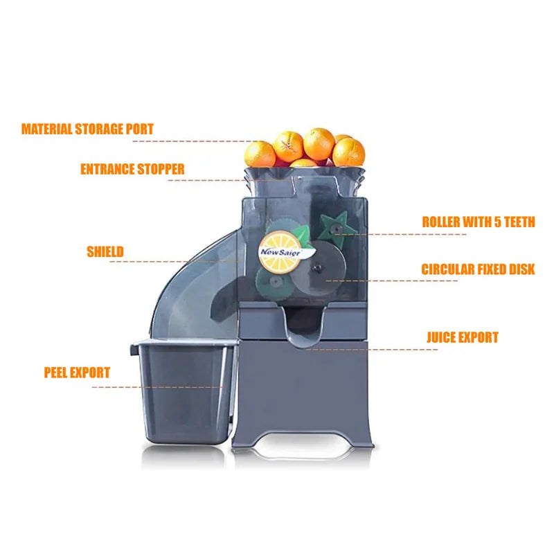 Commercial Juicer Industrial Fresh Orange Juice Machine Extractor Lemon Slow Squeezer Peel Cold Press Juicer