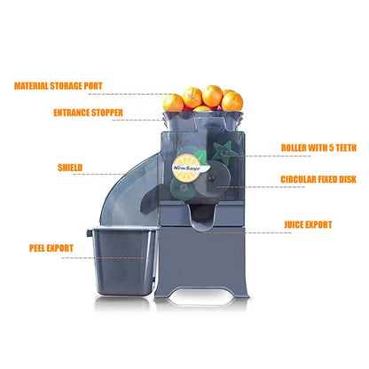 Commercial Juicer Industrial Fresh Orange Juice Machine Extractor Lemon Slow Squeezer Peel Cold Press Juicer