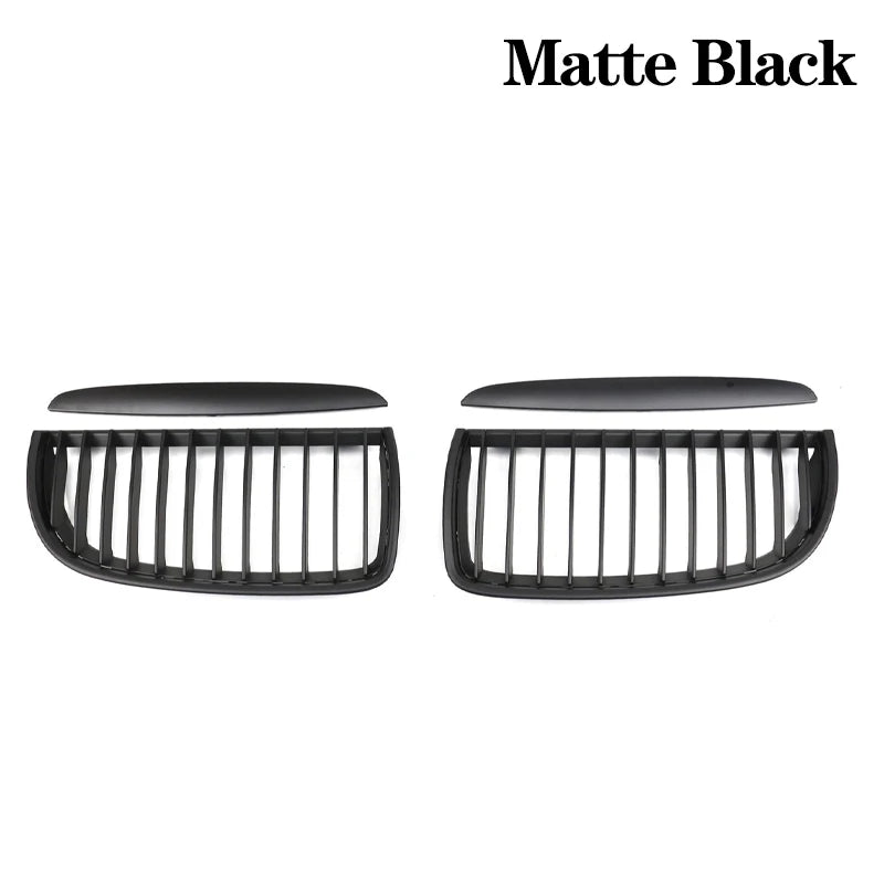 Pulleco For BMW 3 Series E90 E91 323I 328I 335I 330I 325I Car Front Grille Racing Grill  Single  2005-2008 Gloss Black Grille