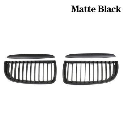 Pulleco For BMW 3 Series E90 E91 323I 328I 335I 330I 325I Car Front Grille Racing Grill  Single  2005-2008 Gloss Black Grille